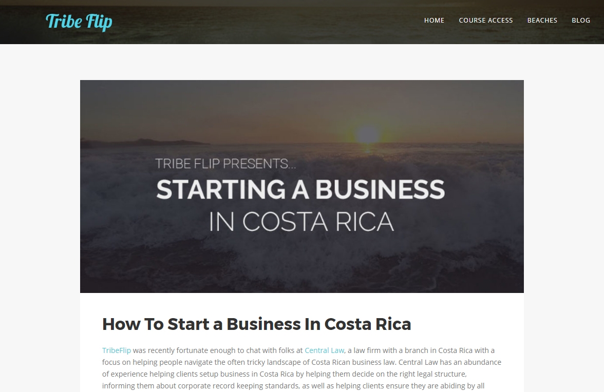 , La web Tribe Flip entrevista a CENTRAL LAW por su expertise en Derecho Corporativo