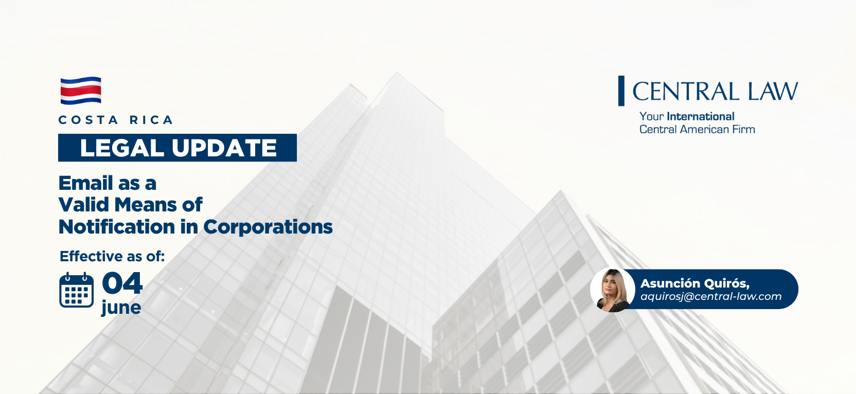 Read more about the article COSTA RICA – Email as a Valid Means of Notification in Corporations